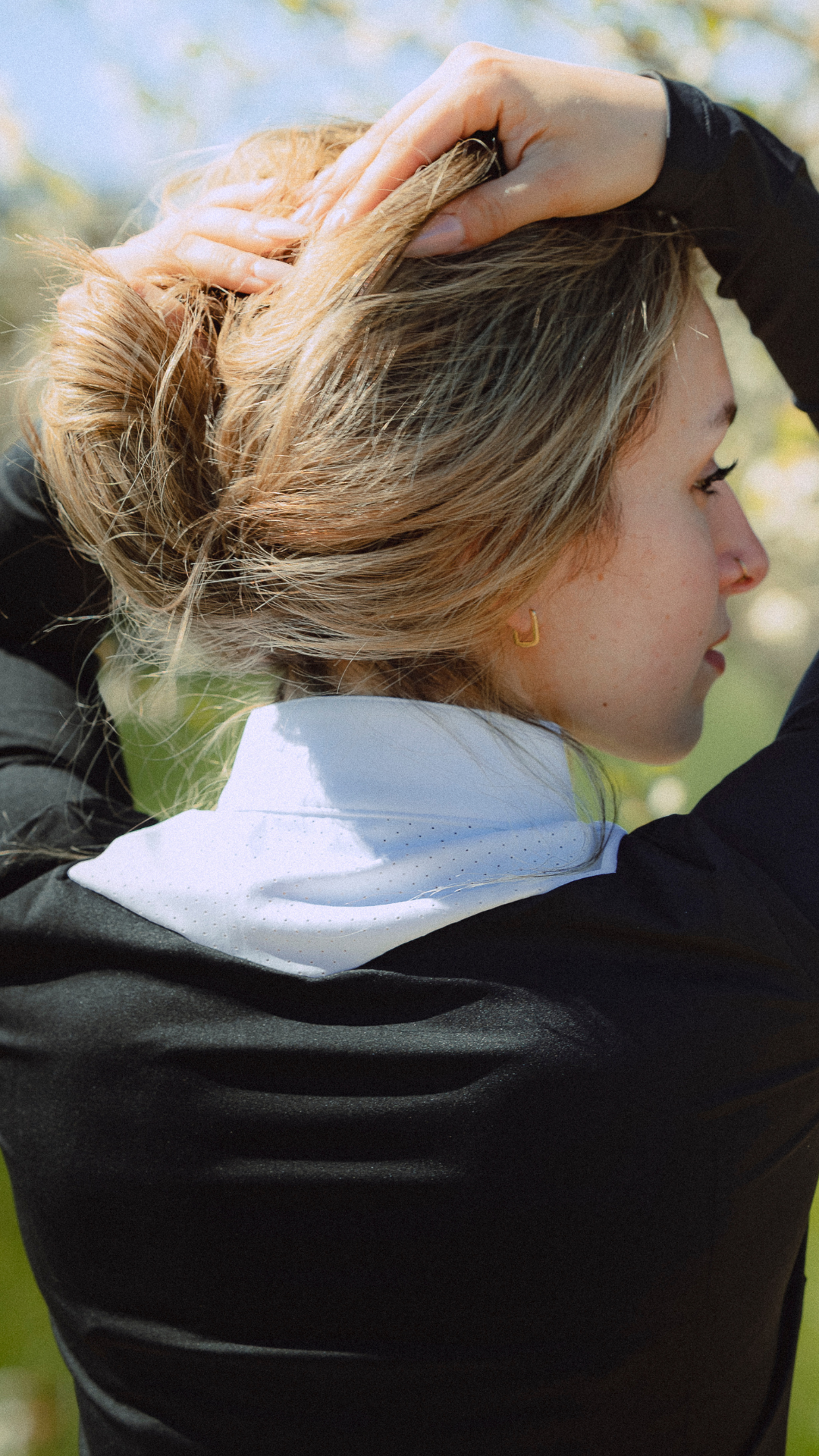 LILA -  CHEMISE DE CONCOURS MANCHES LONGUES NOIR