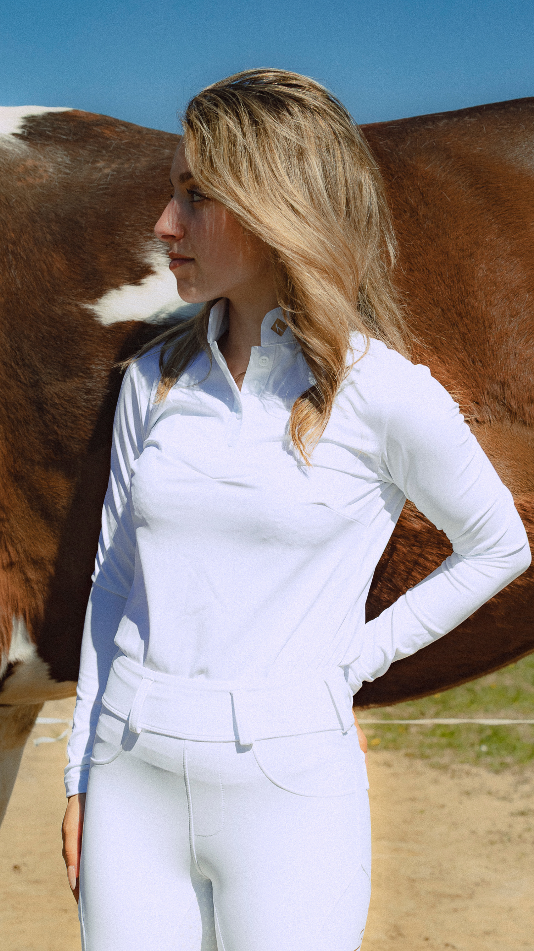LILA -  CHEMISE DE CONCOURS MANCHES LONGUES BLANC
