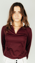 PIXIE -  CHEMISE DE CONCOURS MANCHES LONGUES BORDEAUX