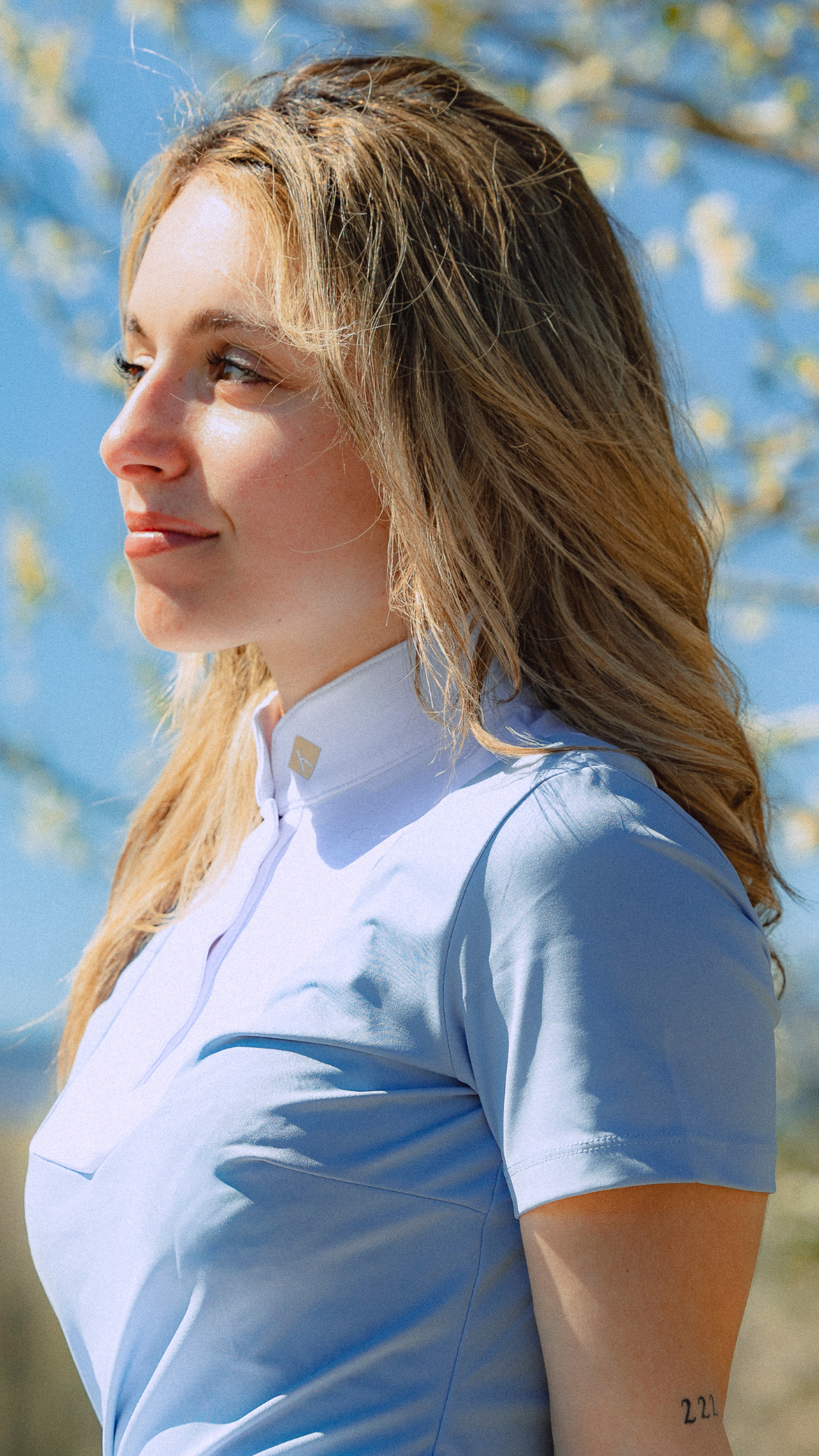 PIA- POLO DE CONCOURS MANCHES COURTES BLEU