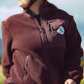Veste unisex polaire recyclée en bordeaux - Teddy Tala