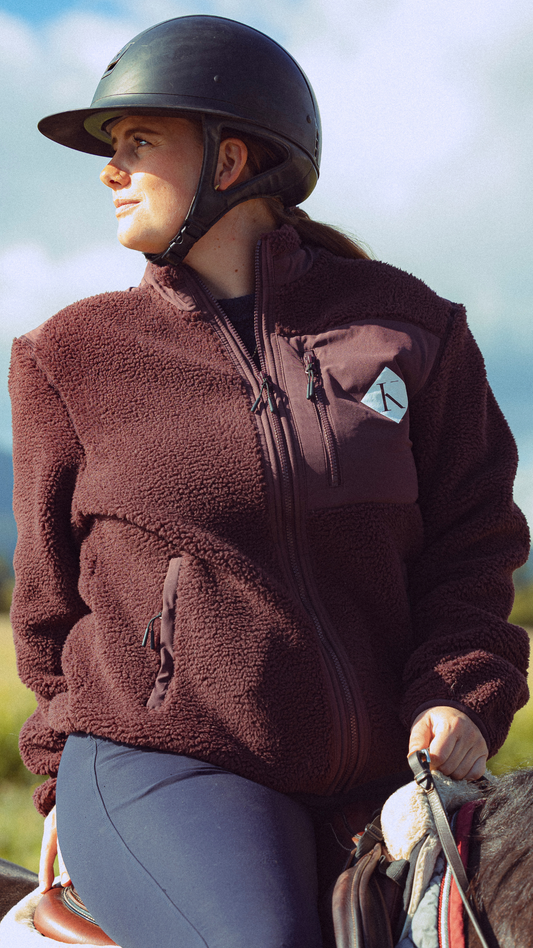 Veste unisex polaire recyclée en bordeaux - Teddy Tala