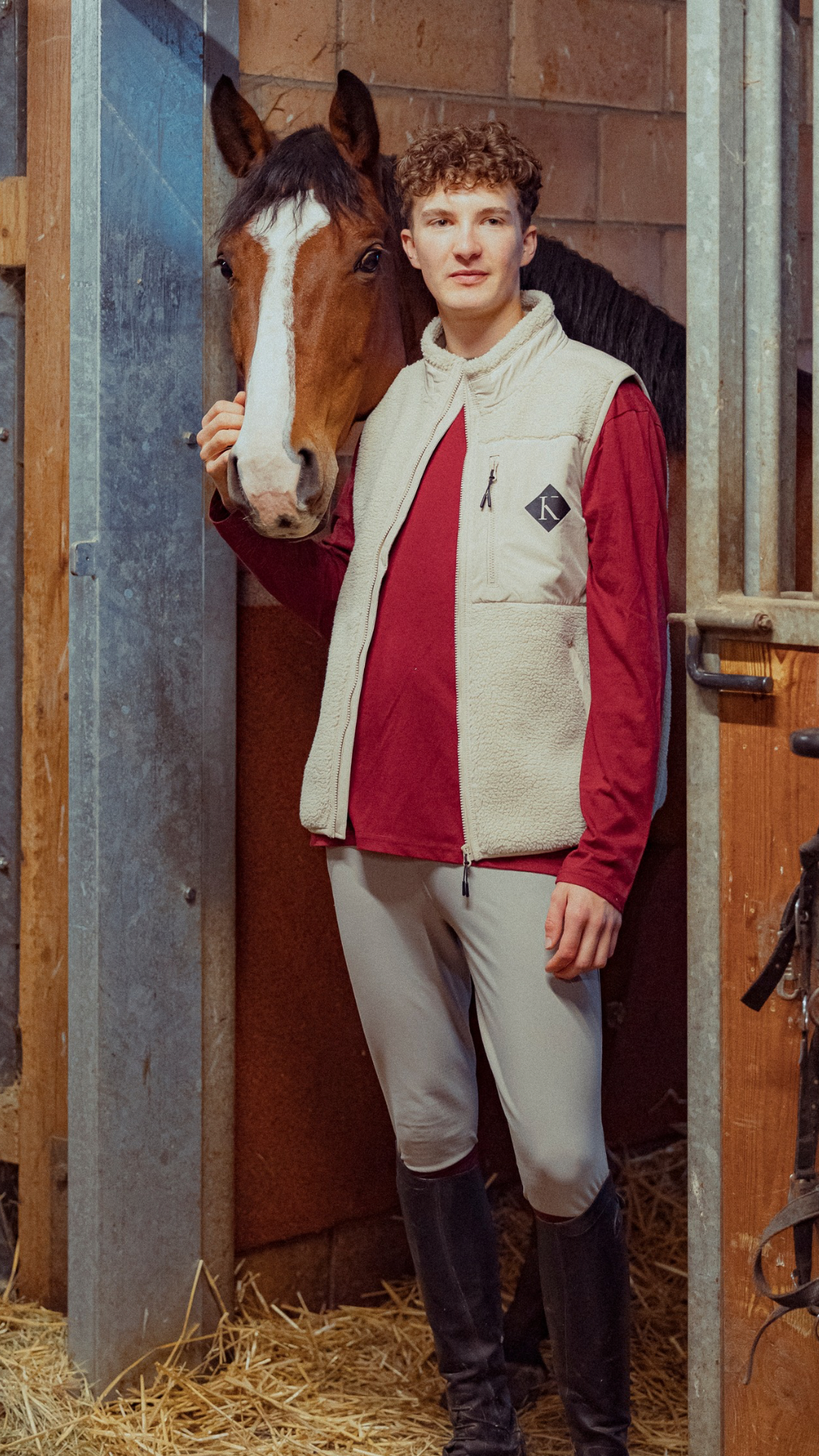 Gilet polaire unisex recyclée en beige - Teddy Tala