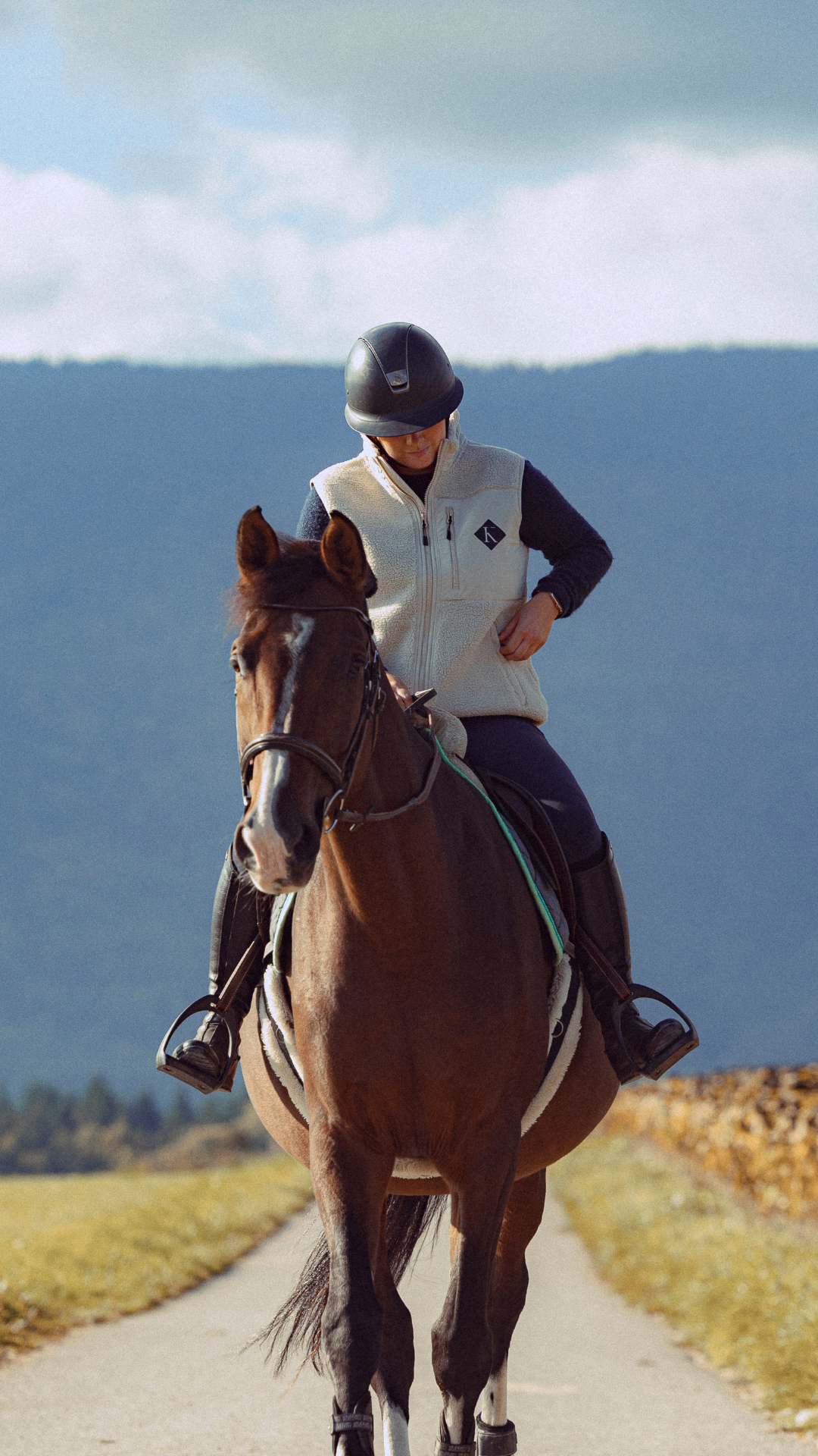 Gilet polaire unisex recyclée en beige - Teddy Tala