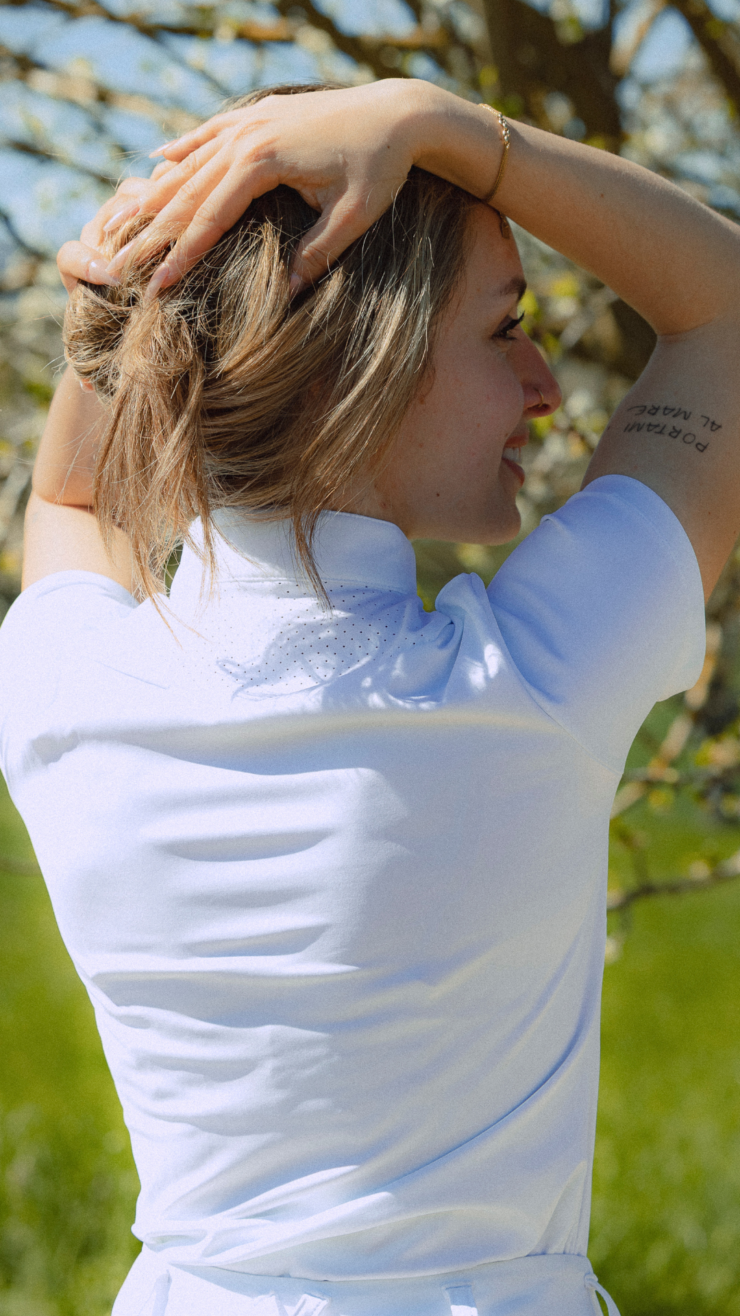 PIA- POLO DE CONCOURS MANCHES COURTES BLANC