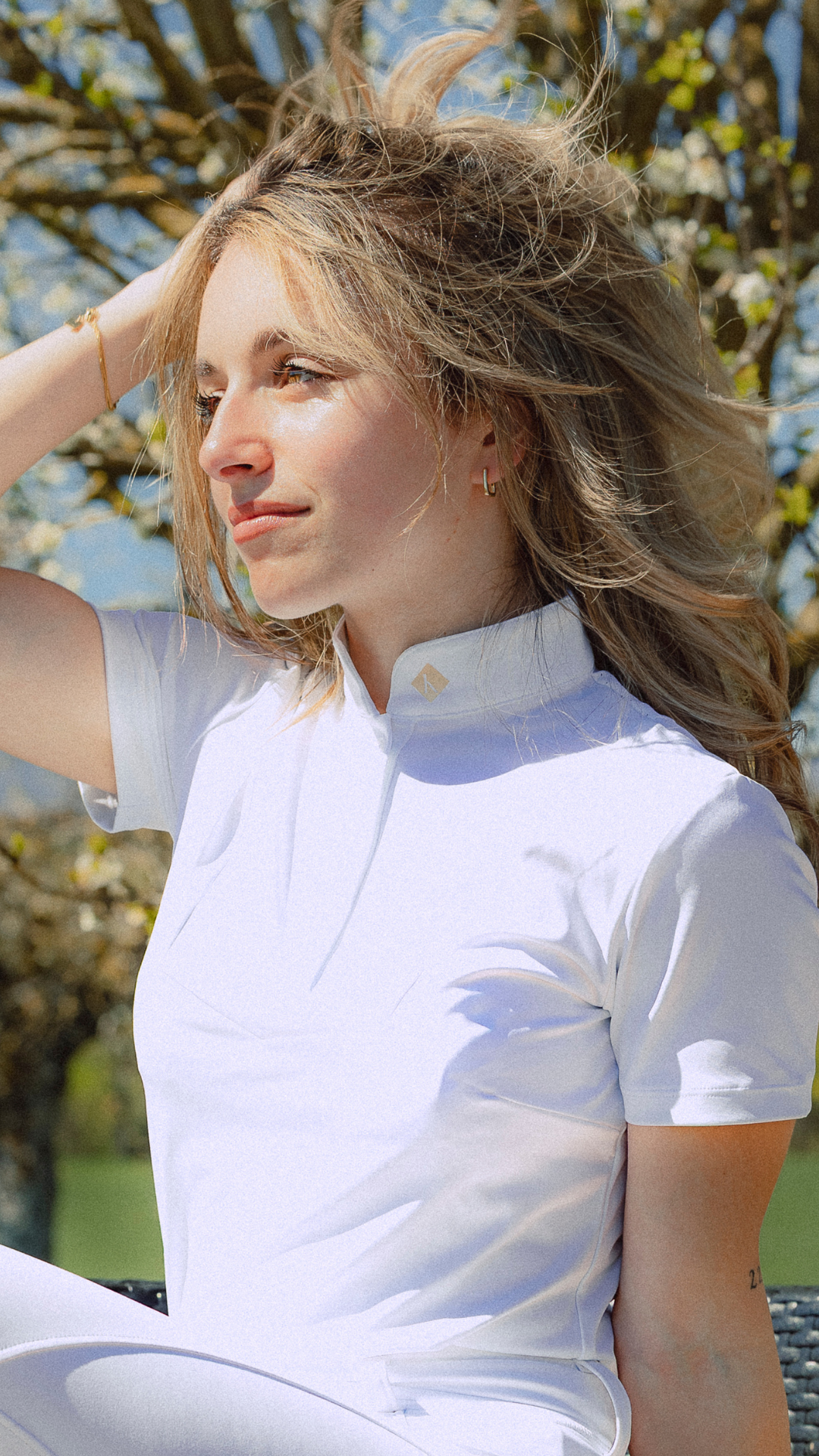 PIA- POLO DE CONCOURS MANCHES COURTES BLANC