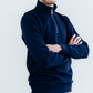 BARHAIM - SWEAT ZIP HOMME BLEU MARINE