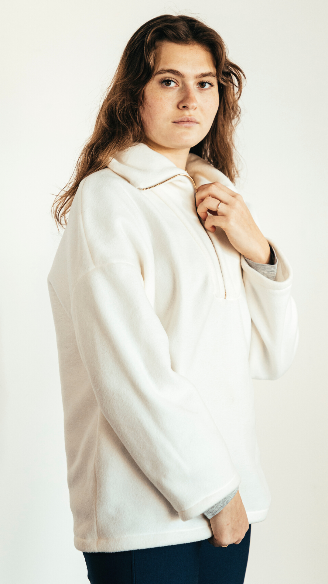 LANA - TRUCKER NECK SWEATER